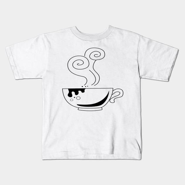 cup of coffee Kids T-Shirt by Polli